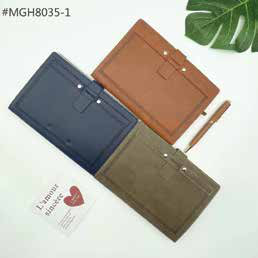 PU Diary with Cover Pocket and Snap Tab corporate gift alternate view - Meru Trophy Bangalore