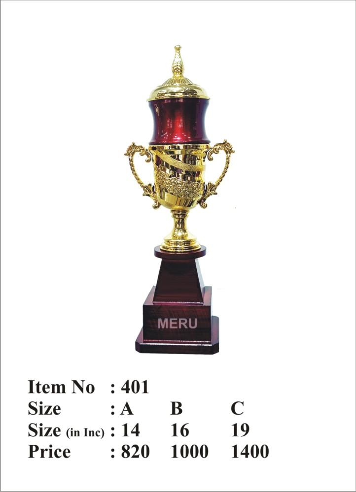 Elegant award trophy with gold accents.