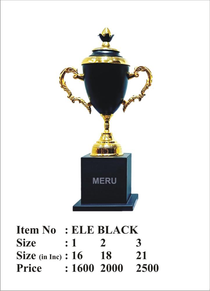 Black and Gold Metal Trophy - ELE-BLACK-1