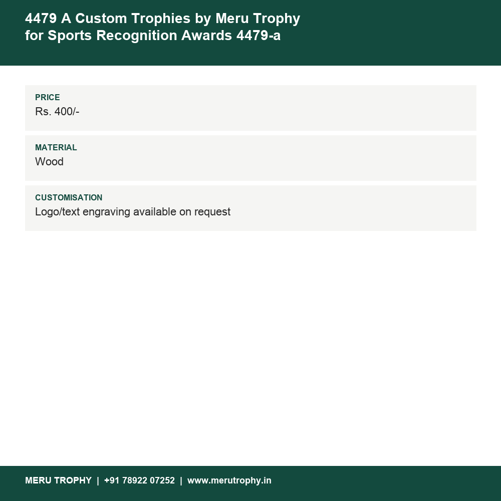 4479 A Custom Trophies by Meru Trophy for Sports Recognition Awards 4479-a details - Meru Trophy