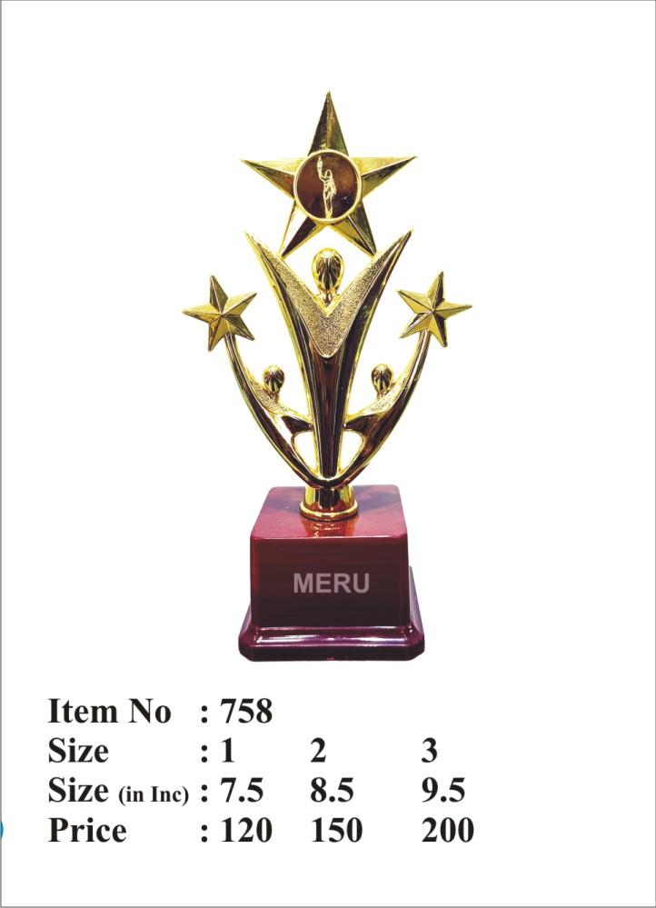Gold Star Fibre Trophy 758 - Unique Award Design