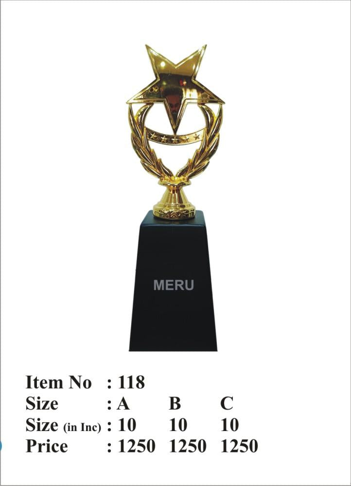 Gold star trophy; perfect for corporate awards and trophies and employee recognition.