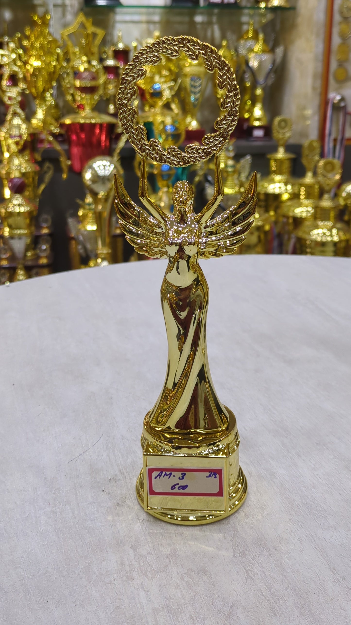 Gold Winged Victory Trophy - Award Trophy Design