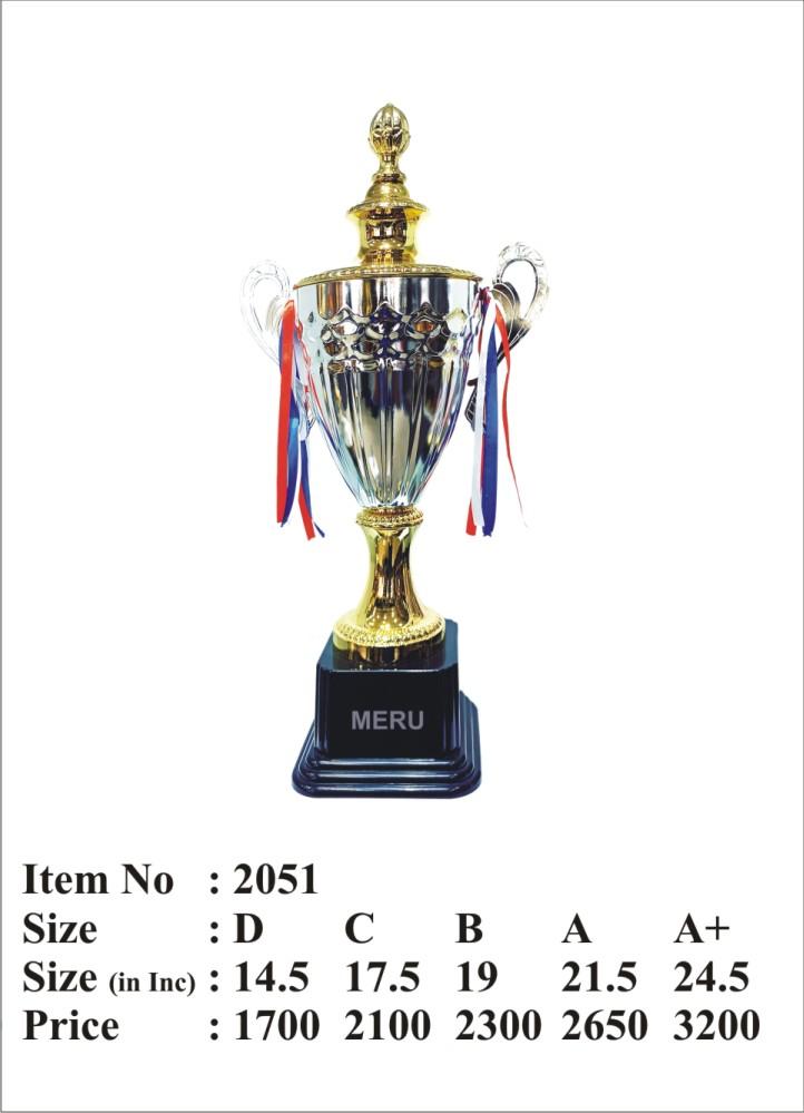 Elegant Metal Trophy - Recognition Award 2051