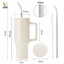 Large Vacuum Tumbler with Handle and Straw 1200 ML corporate gift - Meru Trophy Bangalore