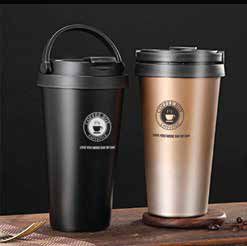 Coffee Tumbler with Carry Handle Lid 500 ML corporate gift - Meru Trophy Bangalore