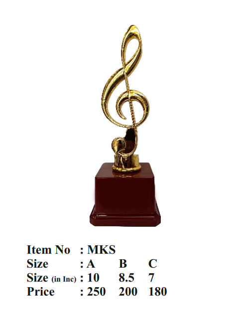 Musical Achievement Trophy - Fiber Trophy - Custom Award