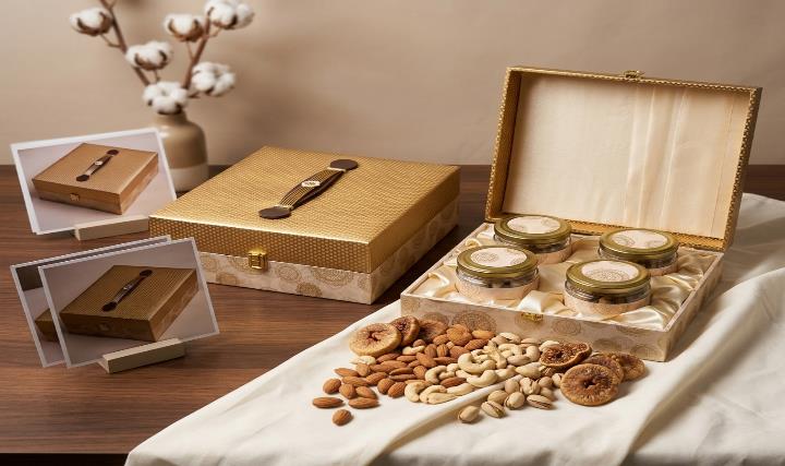 Royal Imperial Jar Series 4-Jar Dry Fruit Gift Box (PREMIUM 369)