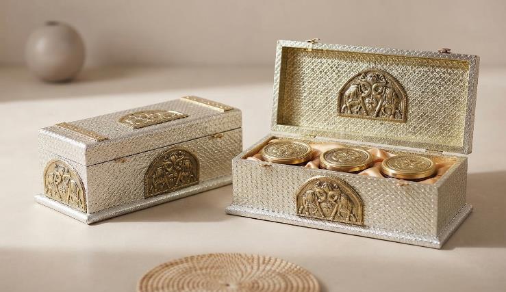 Rajputana Style Boxes 3-Jar Festive Gift Box (2025- 3J)