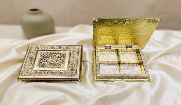 Rajputana Style Boxes 10x10 Festive Gift Box (METAL G4)