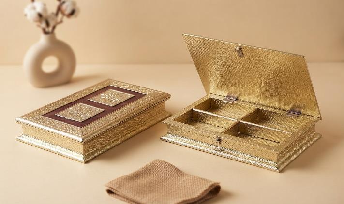Rajputana Style Boxes 7x9 Festive Gift Box (METAL G7)