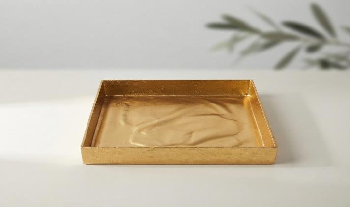 Hamper Tray 12x12 Gift Tray (CROCODILE GOLDEN TRAY)