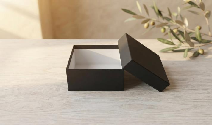 Rigid Boxes 6x6x4 Festive Gift Box (RIGID BOX BLACK)