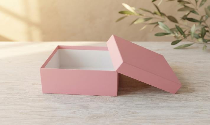 Rigid Boxes 8x8x4 Festive Gift Box (RIGID BOX PINK)