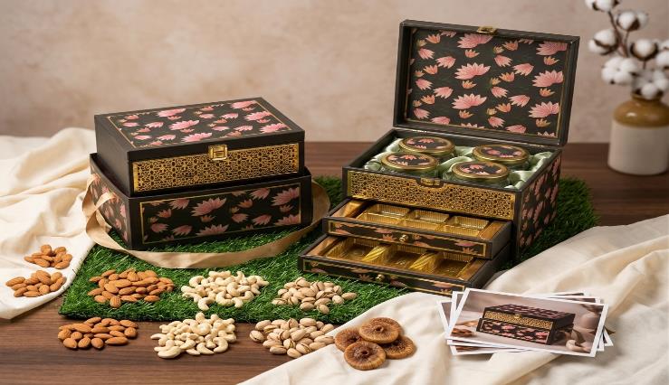 Awesome Series Jar Boxes 4-Jar Dry Fruit Gift Box (M.093)