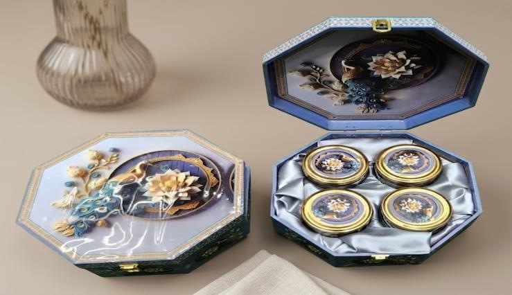 Awesome Series Jar Boxes 4-Jar Dry Fruit Gift Box (HEXAGOUN)