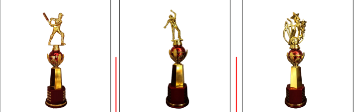 Gold athlete figure on a fiber trophy; perfect for recognizing sporting achievements.