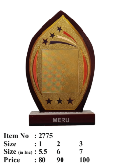 Elegant Wooden Flame Award Trophy - Recognition and Appreciation
