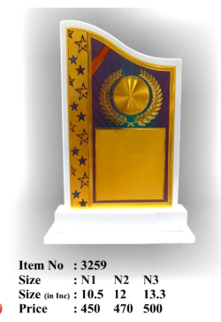 Elegant wooden memento trophy with gold accents; perfect for awards and recognition.