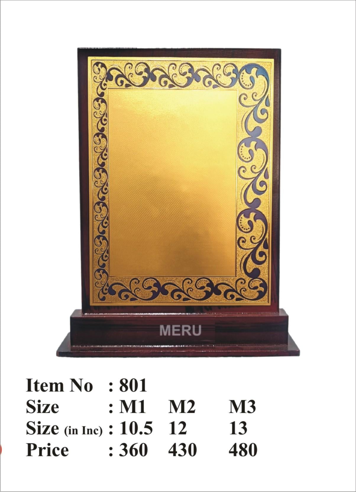 Elegant wooden trophy showcasing a custom engraved award design.