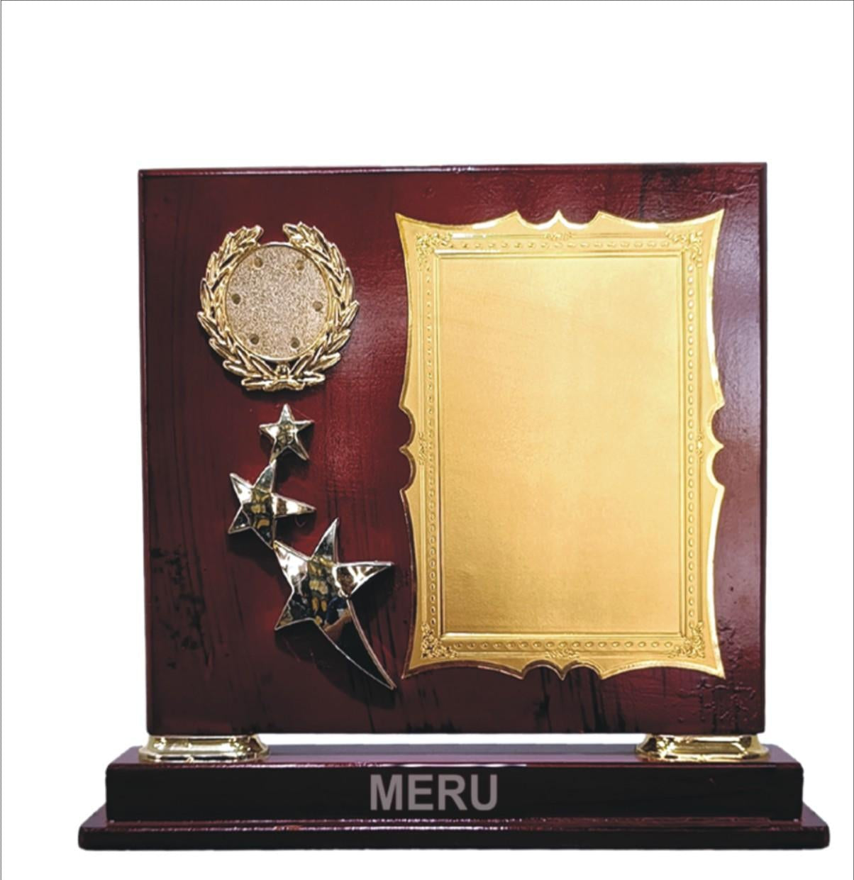 Custom Wooden Award with Gold Plate - Elegant Recognition