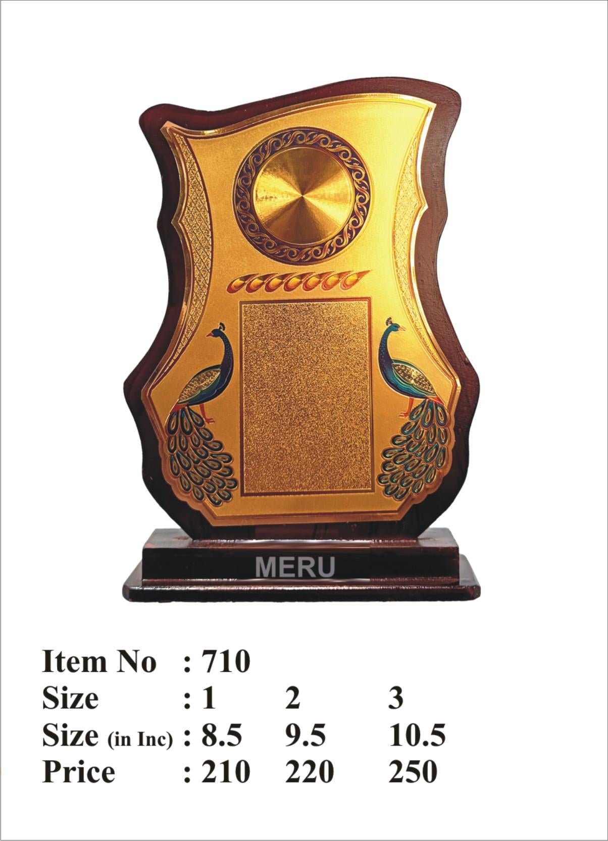 Custom Wooden Memento with Peacock Design
