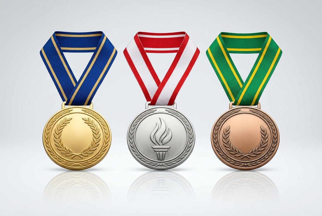 Custom Medals With Ribbon and Lanyard in India — Meru Trophy
