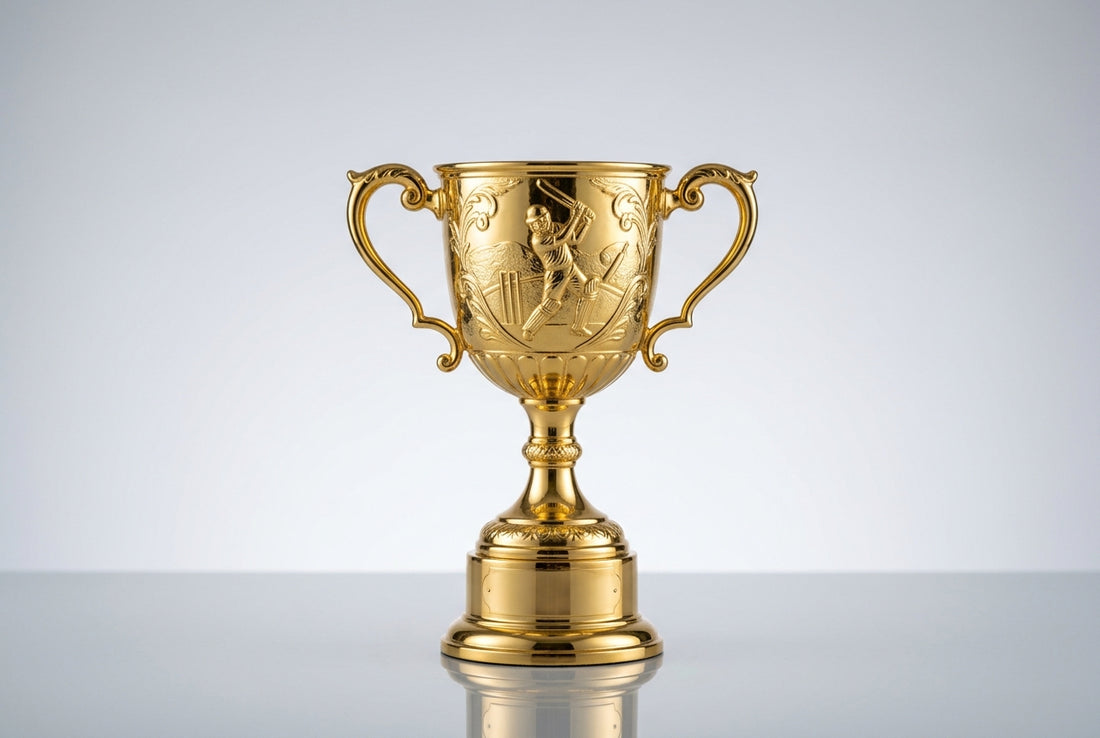 Gold Cricket Trophies for Tournament Winners in India — Meru Trophy