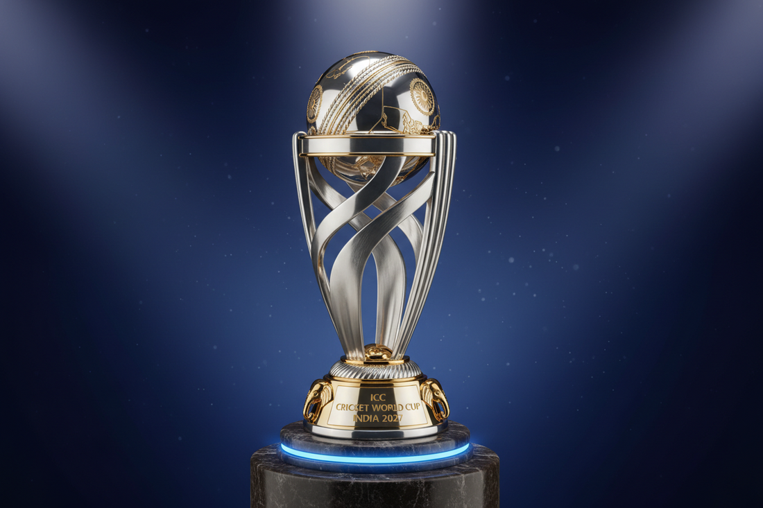 Detailed view of a shimmering crystal trophy design; showcasing the intricate craftsmanship and premium materials used by Meru Trophy for cricket awards and recognition.