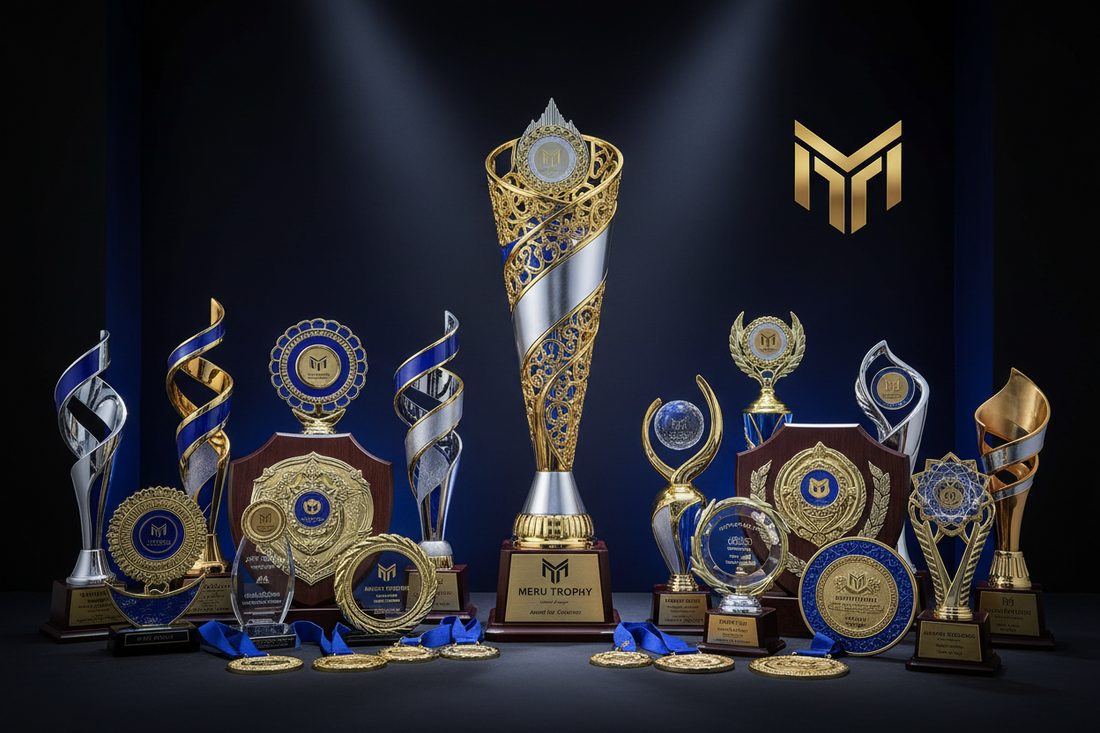 A stunning custom acrylic trophy design featuring elegant engraving for professional recognition awards and corporate excellence.