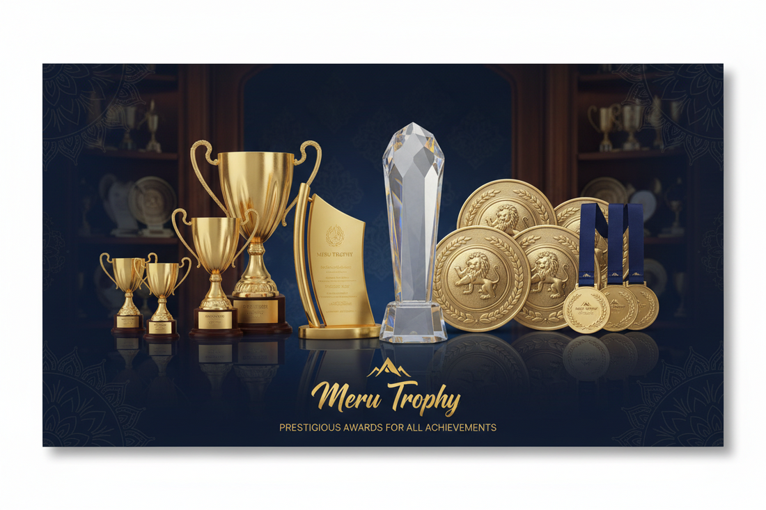 A premium unique acrylic trophy design with a glowing LED base for recognition awards and custom engraved trophies.