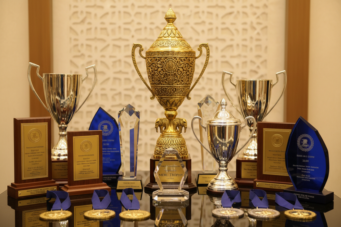 Scaling award needs nationally with Meru Trophy, a leading trophy manufacturer in India for crystal and custom trophies.