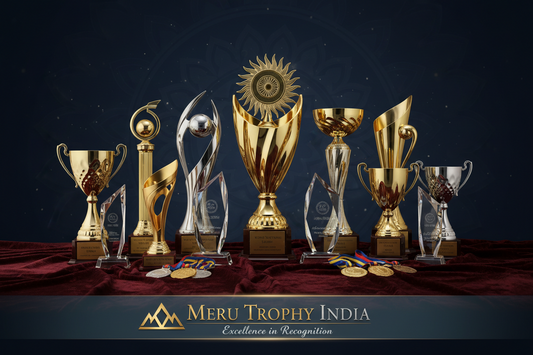 Trophy Price for corporate and sports recognition events crafted by Meru Trophy India award manufacturer