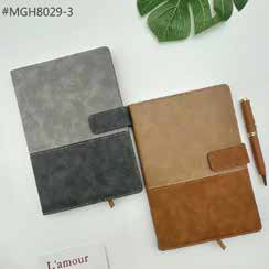 Two-Tone PU Diary magnetic flap closure detail - Meru Trophy Bangalore