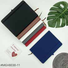 Classic PU Notebook with Elastic Band corporate gift - Meru Trophy Bangalore
