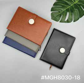 PU Diary with Round Snap Button corporate gift - Meru Trophy Bangalore