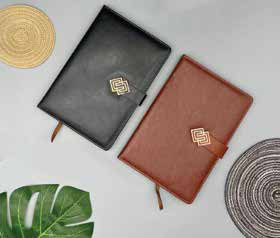 PU Diary with Metal Clasp corporate gift - Meru Trophy Bangalore