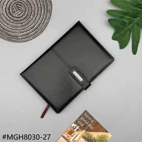 PU Diary with Strap Closure corporate gift alternate view - Meru Trophy Bangalore