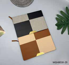 Color Block Patchwork PU Diary corporate gift - Meru Trophy Bangalore