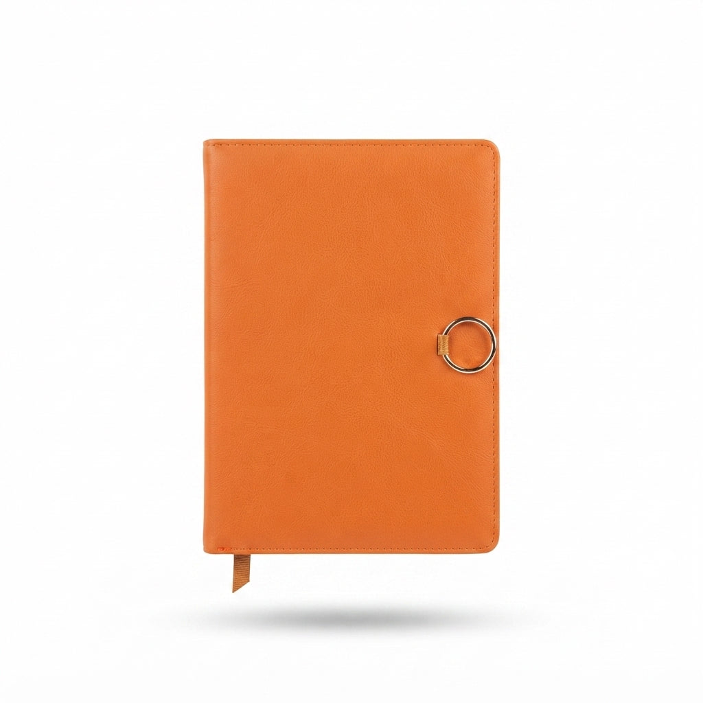 PU Diary with Ring Pull - Orange - Meru Trophy corporate gifting