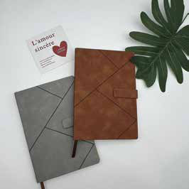 Geometric Stitched PU Diary corporate gift - Meru Trophy Bangalore