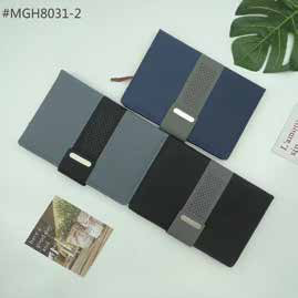 Fabric Panel PU Diary with Metal Plate corporate gift - Meru Trophy Bangalore