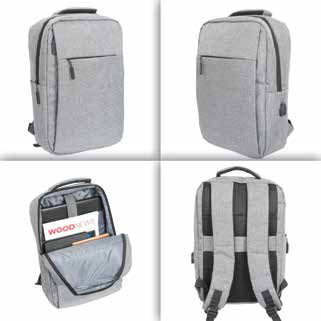 Laptop Backpack Light Grey corporate gift - Meru Trophy Bangalore