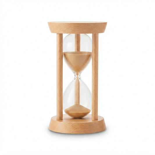 Wooden Sand Timer Hourglass - wood - Meru Trophy corporate gifting
