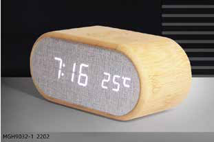 Bamboo Oval LED Digital Clock corporate gift - Meru Trophy Bangalore