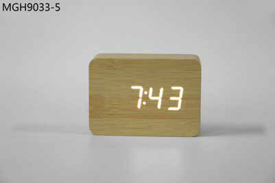 Wooden Block LED Digital Clock corporate gift - Meru Trophy Bangalore