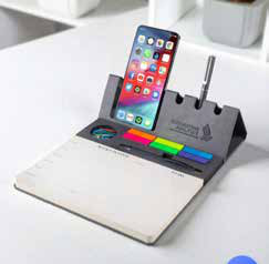 Desk Organiser Notepad with Phone Stand corporate gift - Meru Trophy Bangalore