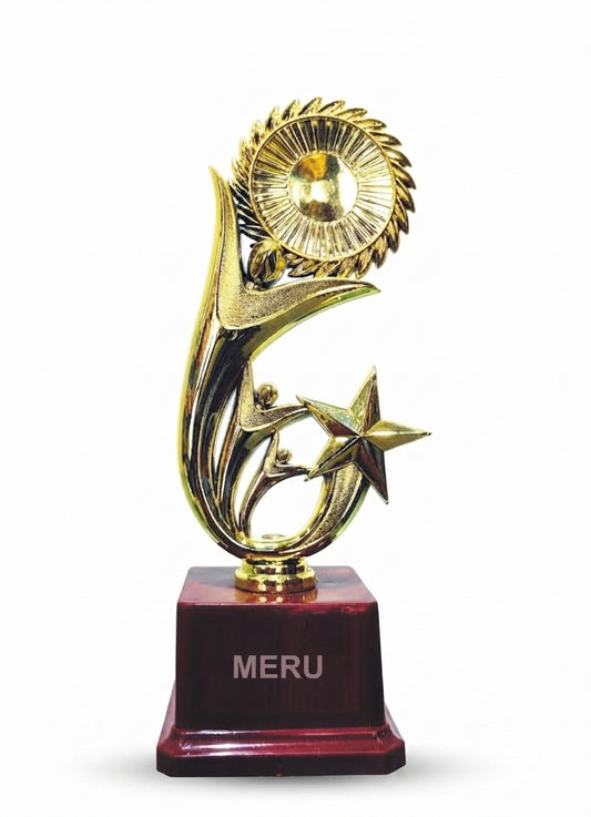 Gold Starburst Trophy Sun Award and Recognition 756 - Meru Trophy
