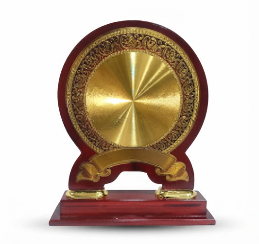 Custom Corporate Wooden Award Memento with Gold Accent 5002 1 - Meru Trophy
