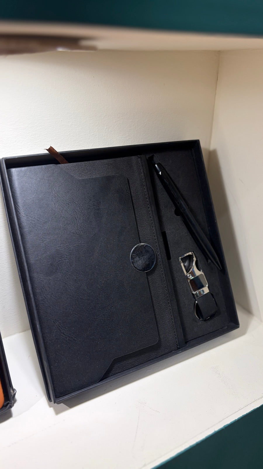 Leather Executive Diary Gift Set - Black